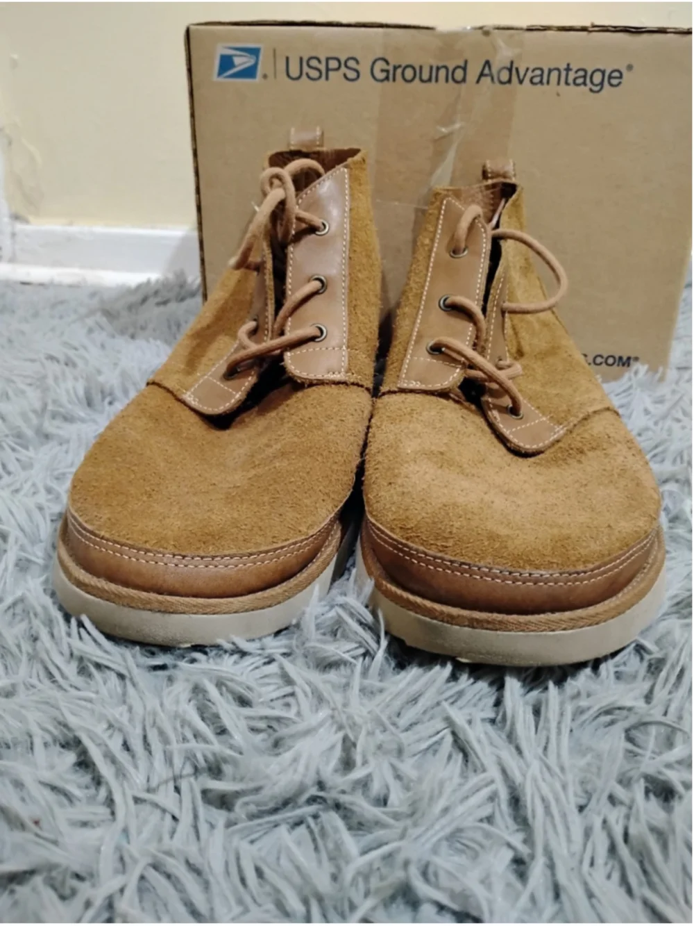 Ugg Neumel Unlined Leather Boot Men Size 13 Chukka Suede Chestnut 1020369 EUC